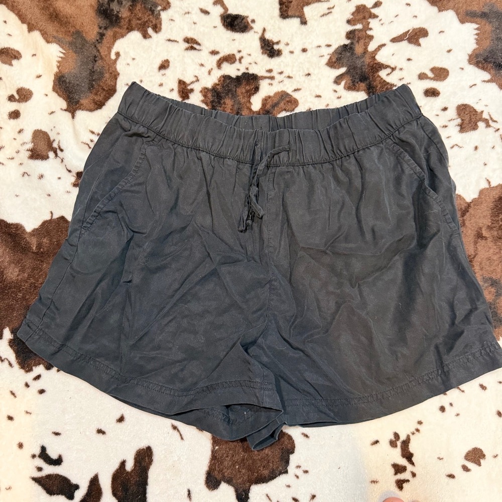 Banana Republic Shorts Womens 12 Black Lyocell Drawstring Relaxed Casual Summer